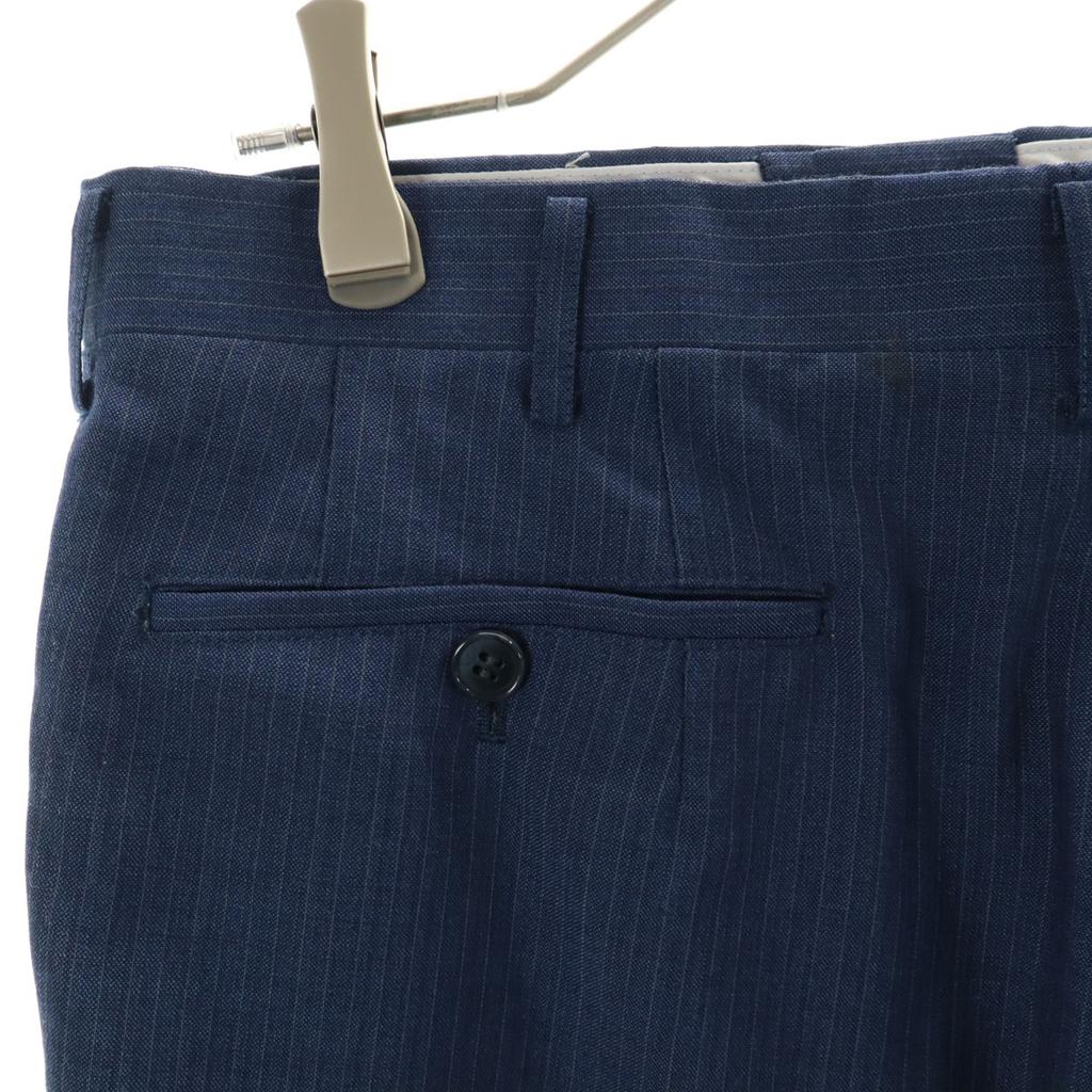 British American Striped Pattern suit Setup 96A6 Navy Men's Used