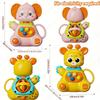 Cute And Interesting Hand-Held Baby Rattle, Puzzle Early Education Elephant/Deer Rattle Plastic Ball, ABS Material