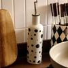 Ceramic Oil Dispenser Oil Automatic Open Close Bottle with No-Drip Spout for Cooking Oil Vinegar Storage Idear Gift