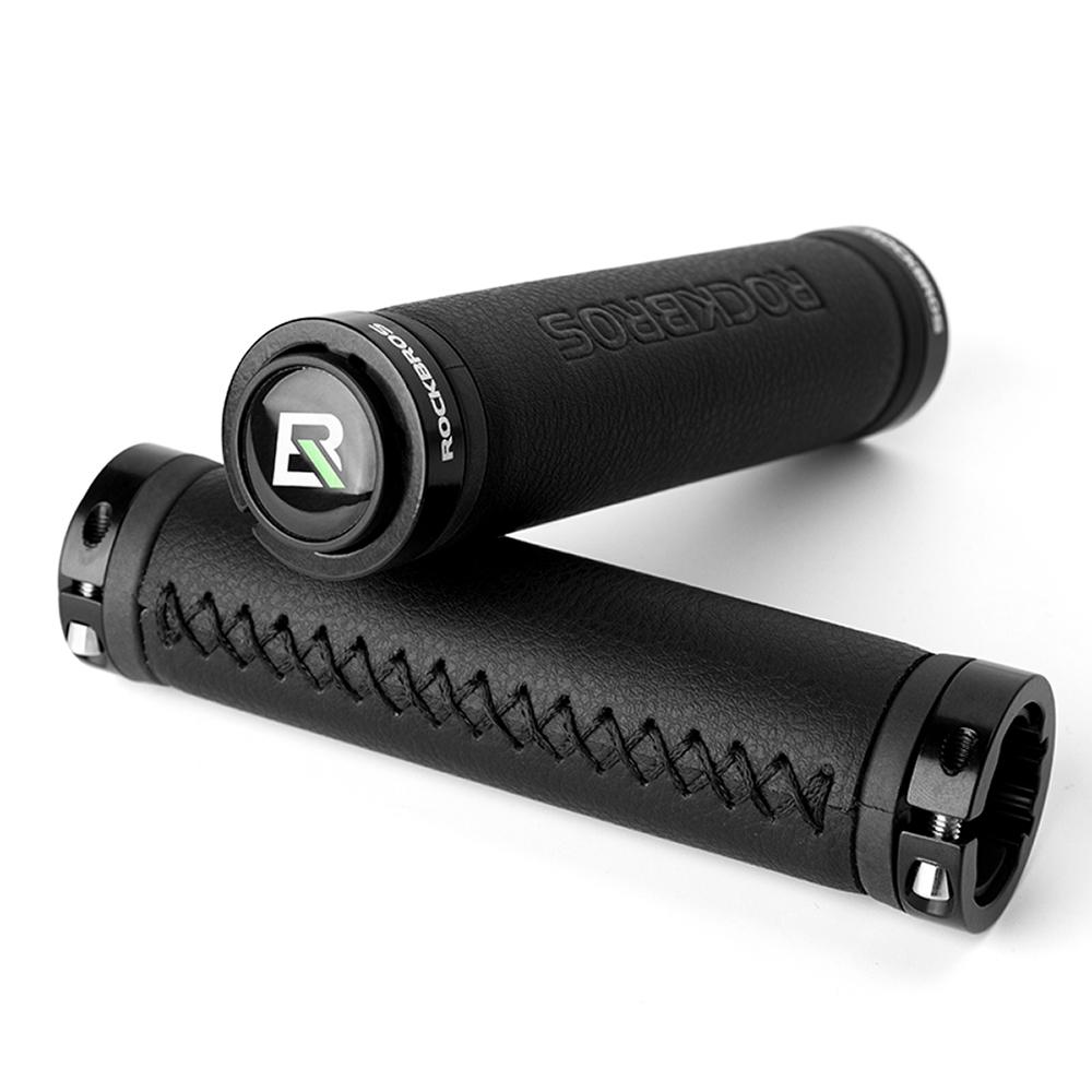 Fahrradgriffe, bequeme Lenkergriffe, aus schwarzem Leder