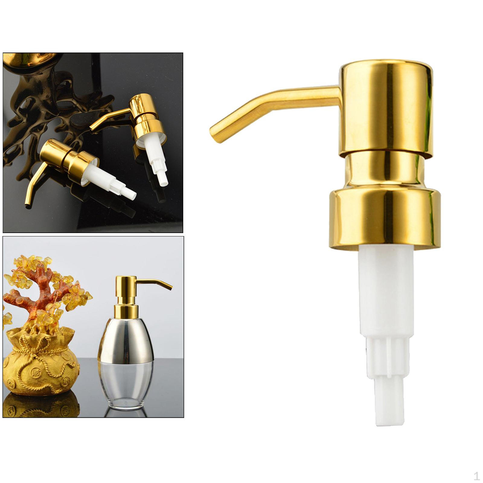 

04 Rust Proof Stainless Steel Soap Pump, Kitchen Dispenser Pump Replacement for Regular Mouth золотистий