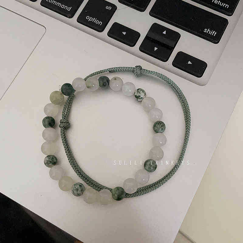 

Браслет из зеленого нефрита, нишевый дизайн, темпераментный, легкая роскошь, высокое чувство моды, универсальный, изысканный, личностный, простые украшения для женщин