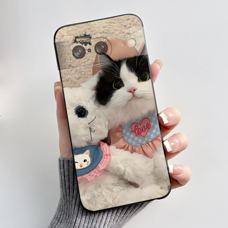 Casing For Google Pixel 8 Pro 8A Case Aesthetic Fashion Cute Cat Soft Silicone Shockproof Back Cover Ultra Slim Thin Phone Case