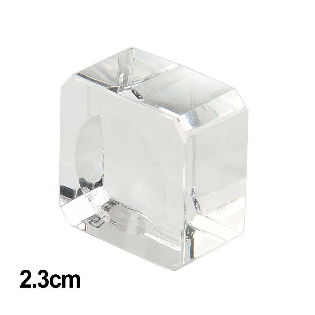 Display Base Stand Holder with Clear Glass Square Dimple Blocks for Crystals 2.3cm