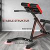 45-Degree Hyperextension Roman Chair, 5-Level Adjustable Back Extension Bench, Heavy-Duty Home Gym Equipment, Red