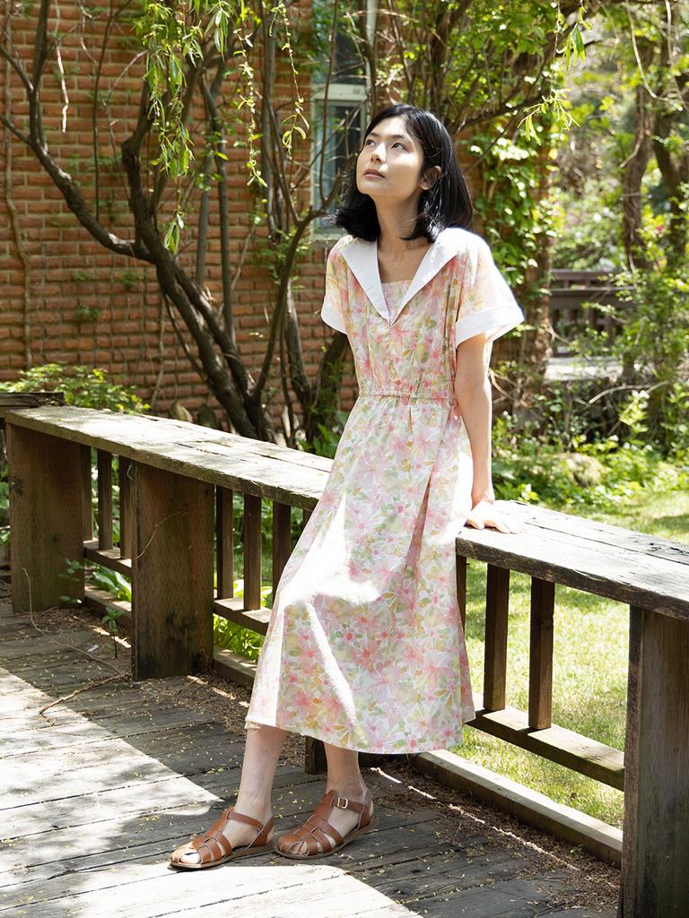 Vincent Navy Love & Summer Dress_Pink