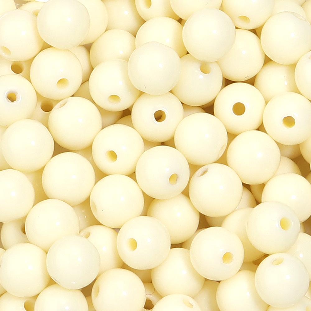 Akrylové Vánoční Série Jednobarevné Kulaté Korálky pro DIY Řetízky na Mobilní Telefon