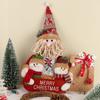 Christmas Dolls Decoration Short Plush Printe Santa Claus Snowman Doll for Christmas Tree Ornaments Figurin Room Decor Gift