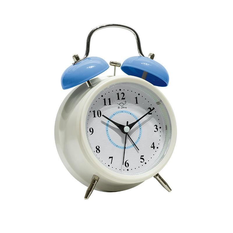 Alarm Clock, Wake-up Artifact for Students and Children, Metal Ringing Bell, Silent, Powerful Color Luminous Table Clock