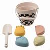 Silicone Beach Toy Set Matte Finish Sand Pail and Raised Details Toys for