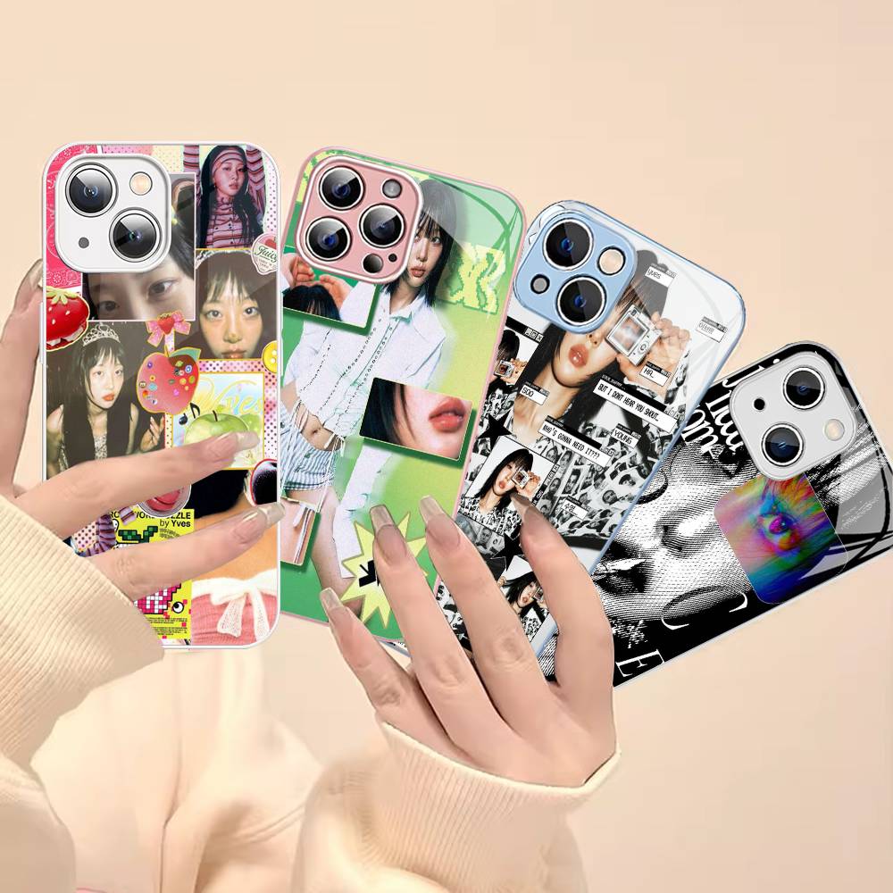 Popular K-pop Group L-Loona Y-Yves For IPhone 14 13 12 Mini 11 Pro XS Max X XR 14 Plus Tempered Glass Cover