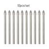 10 Pieces Glass Drill Bits Assortment Portable Ceramic Concrete Metal Hole Puncher Assorted Kit Power Tools Accessories