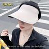 Breathable Seamless Visor Cap Large Brim Beach Cap Sun Protection Sunscreen Empty Top Cap  Summer