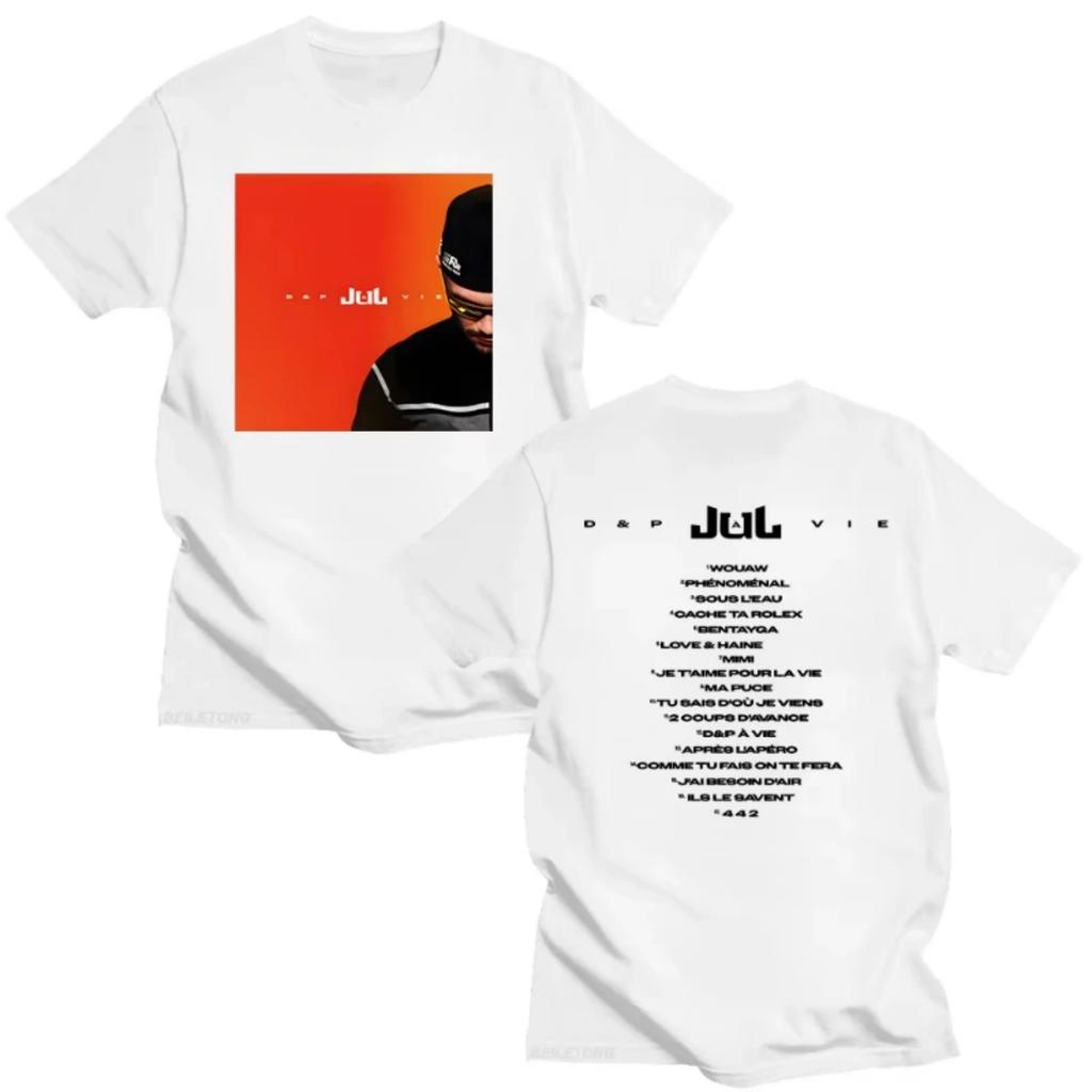 Rapper JuL D&p À Vie T-shirts JuL New Album Fashion Versatile Tshirts Graphic Tees Summer for Women_Men Short Sleeve Cotton Top