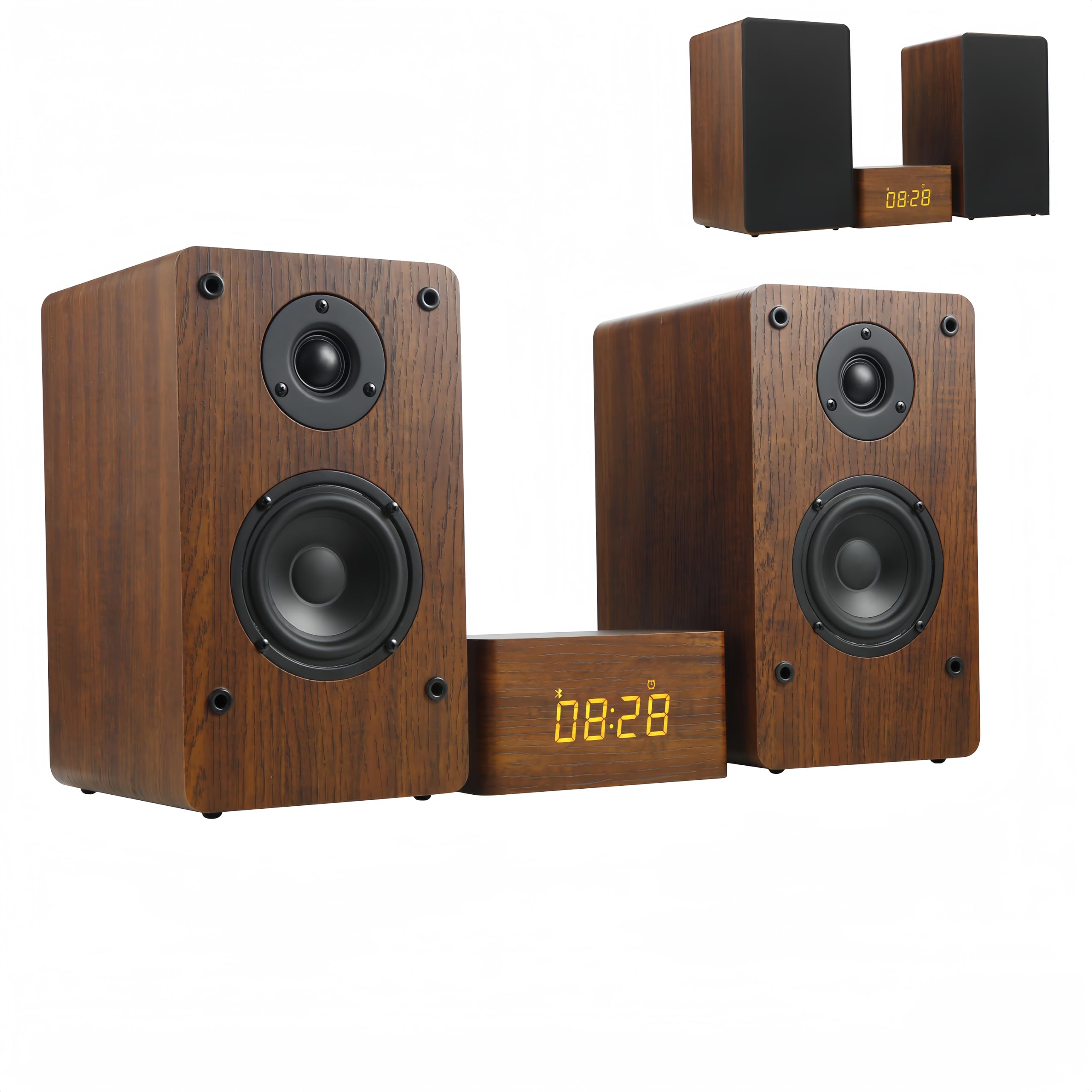 

Bluetooth-динамик Bluetooth Wood Громкий стереозвук Глубокий бас Беспроводной Bluetooth Пыленепроницаемый настольные часы с резьбой по дереву Sandbar Table Clock 5.3 (Марс