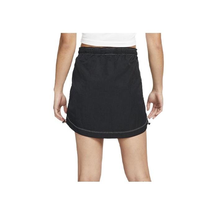 Nike Logo Woven High-Waisted Breathable A-Line Comfortable Casual Skirt Women Skirts Black DM6200-010