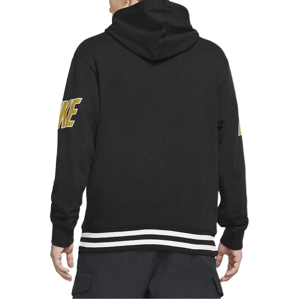 Nike Bedruckter Hoodie mit großem Logo und gestickten Buchstaben für Herren, Oberteile, Schwarz DD6169-010