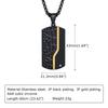 Necklace For Men Stainless Steel Zircon Inlay Geometric Pendant Black Necklace Metal No Fade Anti Rust Fashion Design Jewelry