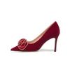 Fashion Women's French Wedding Shoes Satin White Elegant Sexy Flower Bridal Heels for Bride Party Ceremony