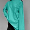 Magliette da Donna Oversize a Maniche Lunghe Basic Girocollo Maglietta Top Primavera Autunno Abbigliamento Casual da Allenamento Moda Casual Y2K Magliette a Maniche Lunghe Larghe da Donna