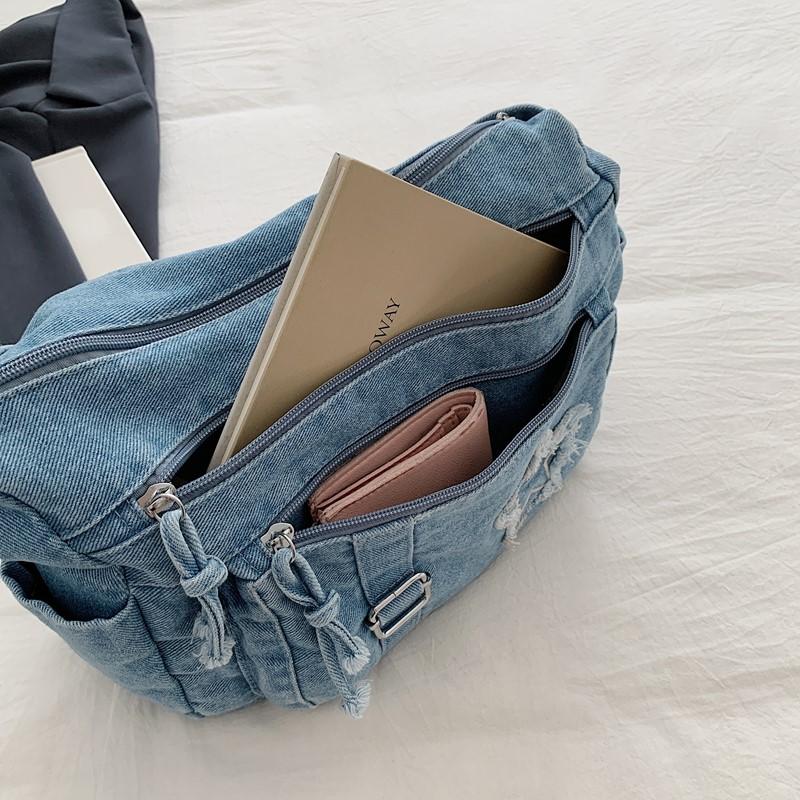 Denim Bag Women's Shoulder Bag Large Capacity Commuter Crossbody Bag