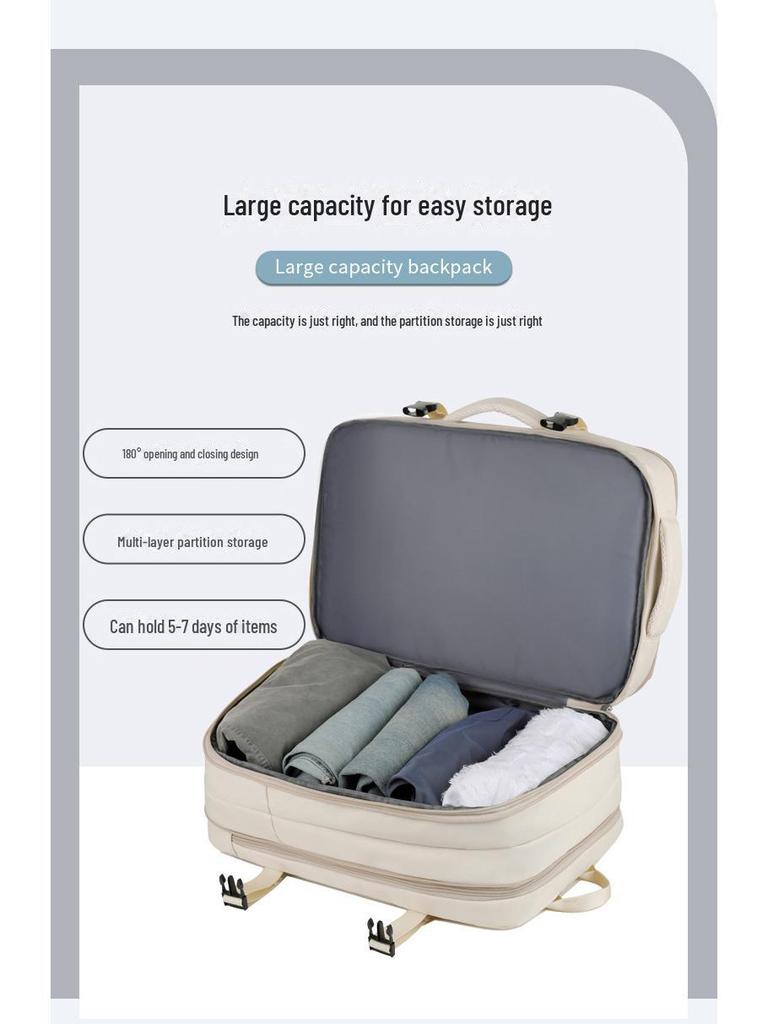 Expandable Large-Capacity Laptop Backpack for Business Travel