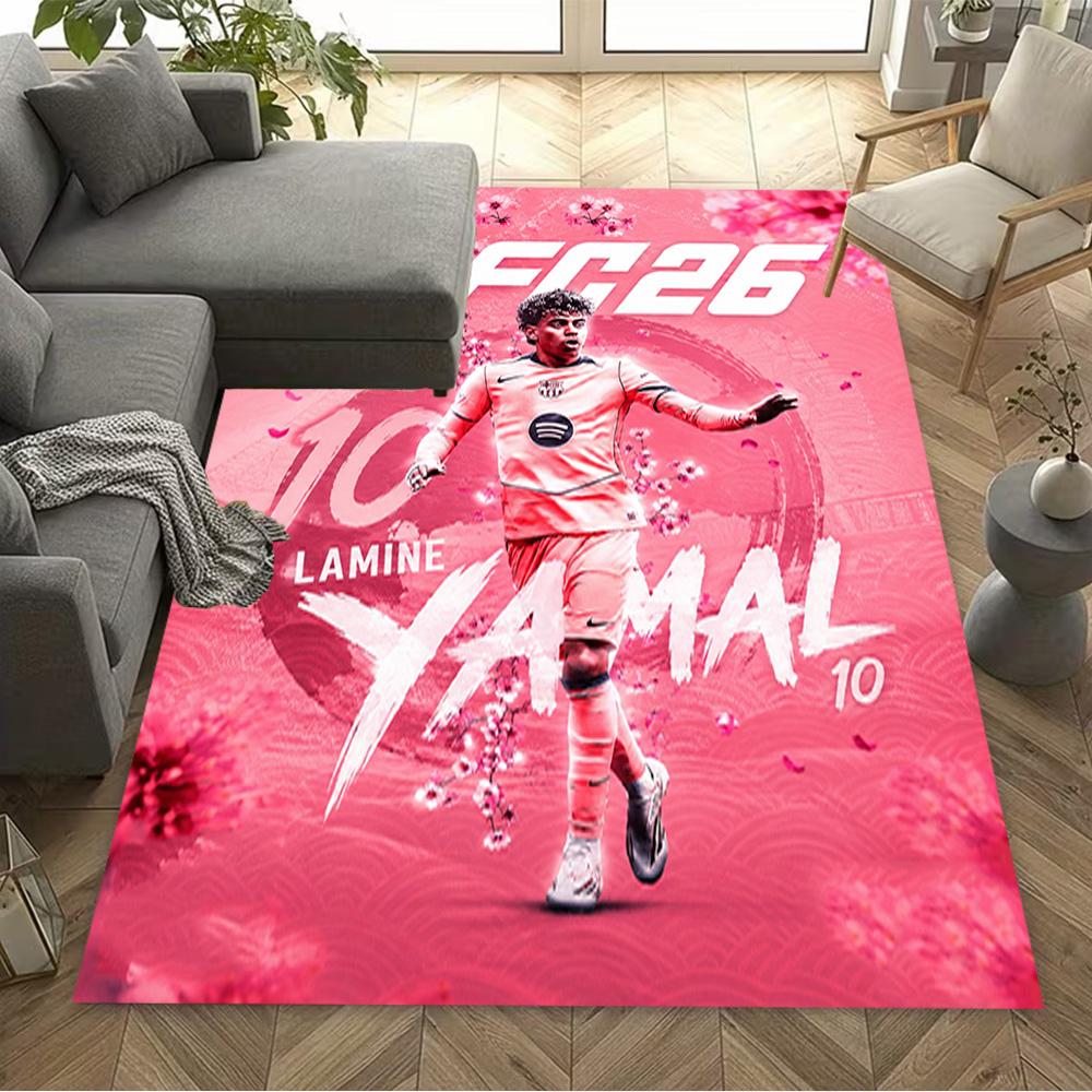 Lamine Yamal's Yamal: Future Football Floor Mat Design for Dining Room Hallway Balcony Bedrooms Anti-slip Rug Anime Office Decor Perfect Gift for Frie