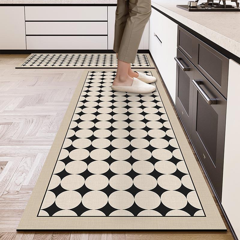 Kitchen Floor Mat Waterproof Non-slip Oil-proof Carpet Minimalist Geometry Rug Long Size Home Decor Foot Mats  Alfombra