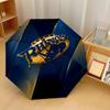 Leeds Rhinos Print Auto 8?Ribs Folding Umbrella Wind Resistant Lightweight Automatic Umbrella For Daily Travel