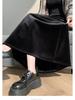 Sweet Age-Defying Polka Dot Velvet Midi Skirt - Autumn/Winter 2025, Versatile A-line Design