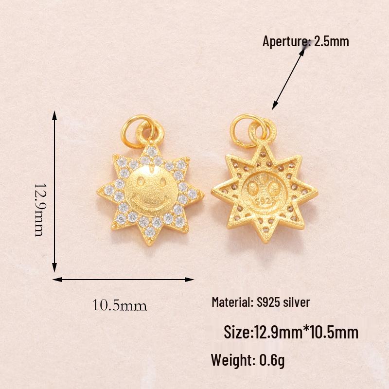 Ciondolo Anello a Tirare Tulipano Anatra in Argento Sterling S925 Placcato Oro per Braccialetti o Collane Fai da Te