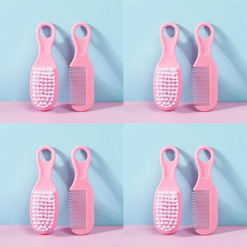 1/2/4Set Baby Hairbrush Comb Portable Newborn Infant Toddlers Soft Hair Brush Head Massager Comb Set Baby Kid Hair Care Supplies