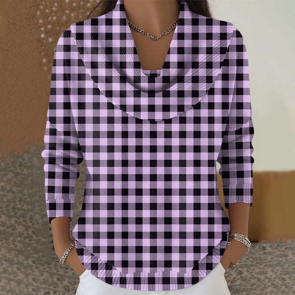 Dam Casual Och Moderiktig Rundhals Långärmad Tryckt Topp Tröja