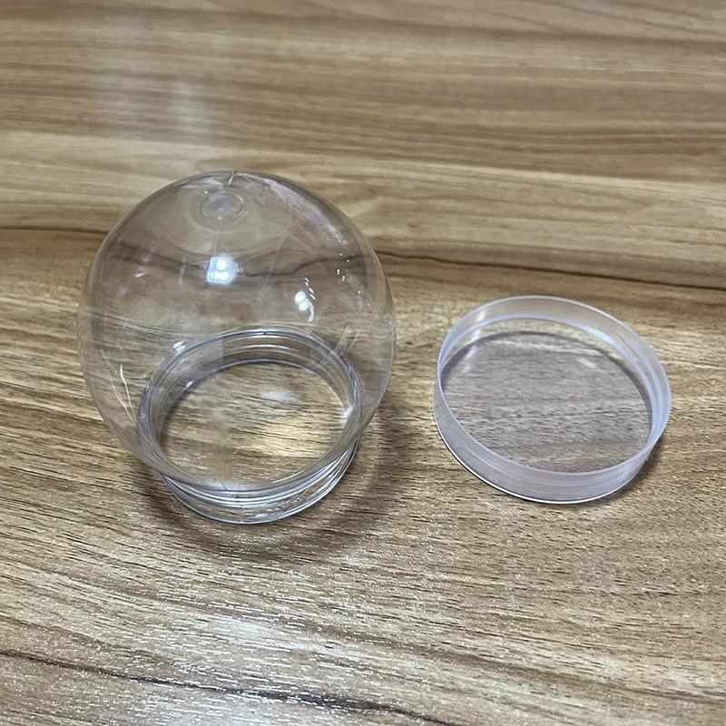 10Pcs 140ml Round Plastic Can Bulb Type Transparent Can Crystal Mud Plastic Can Plastic Bottle