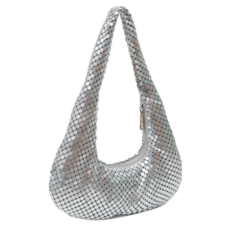 

Сумка Shinny Bag Премиум клатч сумка для вечеринки Алюминиевый лист женская сумка подмышку Интернет знаменитость взрыв вечерняя сумка серебряный