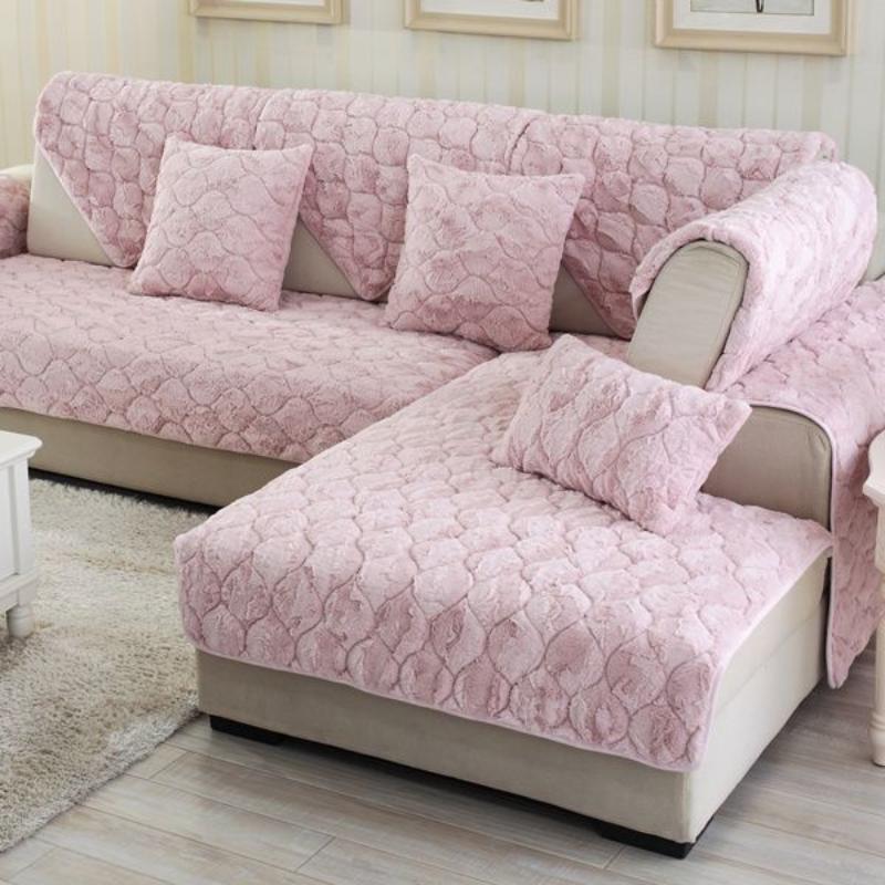 Thickened Plush Sofa Mat Winter Warm and Non Slip Sofa Towel Minimalist Modern All Inclusive Sofa Dust Cover