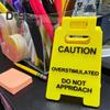 Caution Overstimulated Desk Sign Do Not Approach Caution Sign Humor Gag Mini Warning Signage for Offices Workstations Decoration