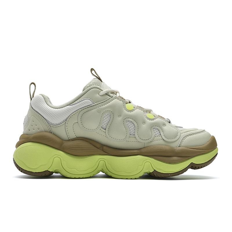 New FILA PEASE Pea Shoe Low Top Casual Shoes Women's Green Yellow F12W441117FGA