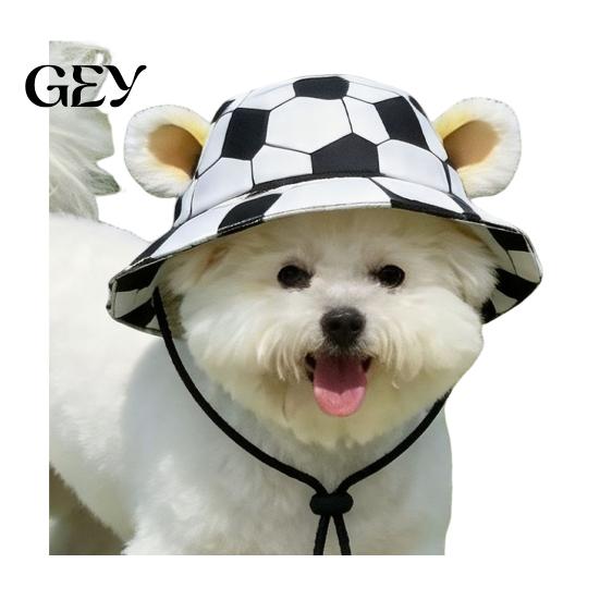 Breathable Dog Hat Sun with Ear Holes, Wide Brim Protection Hat, Adjustable Medium Drawstring for Small And Dogs Outdoor Walking Hiking