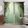 2PC Green Vine Leaf Curtains Jungle Botanical Print Light Filtering Drapes Nature Bohemian Home Decor for Living Room Bedroom