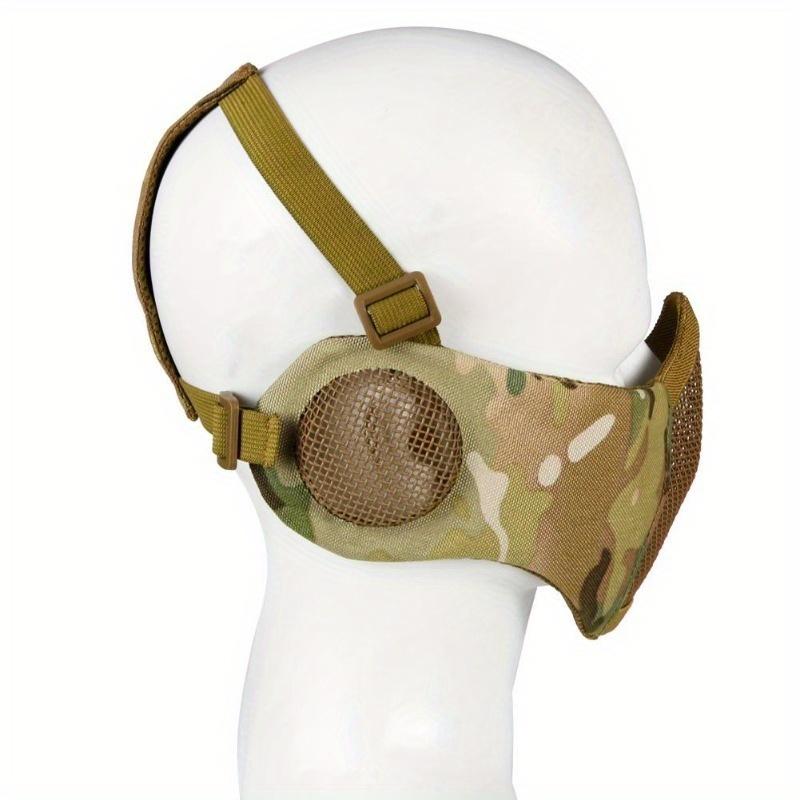 1PC Tactical Steel Half Face Mask Mesh Military Style Face Mask for Airsoft Hunting Shooting