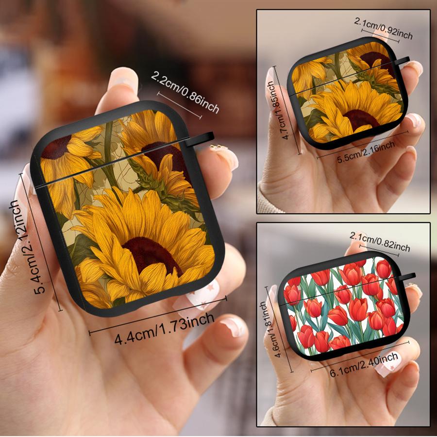 Case For Airpods 4 2 Pro2 Pro3 1 Pro 3 Earphone Cases Cover Sunflower Tulip