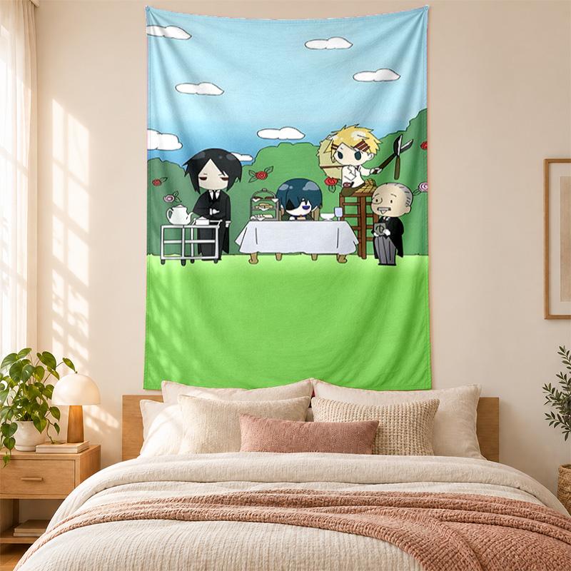 Black Butler Tapestry highquality for decorating living room bedroom dorm walls ideal as bedroom wallart orholiday gift