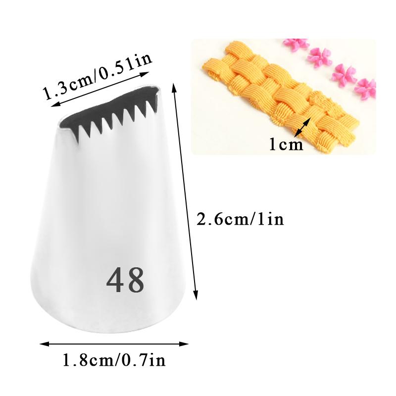 

Multi-size Stainless Steel Cake Icing Piping Nozzle Basket Weave Pastry Tips Cake Cream Cupcake for Sugar Craft Decorating Tools