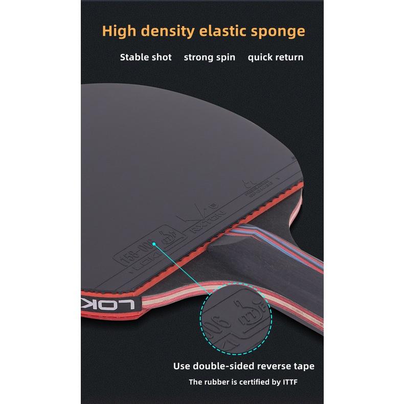 LOKI X1/X2/X3 ITTF Ping Pong Bat Profesional Racket  High Elasticity Sponge Rubber Ping Pong Bat with Racket Bag
