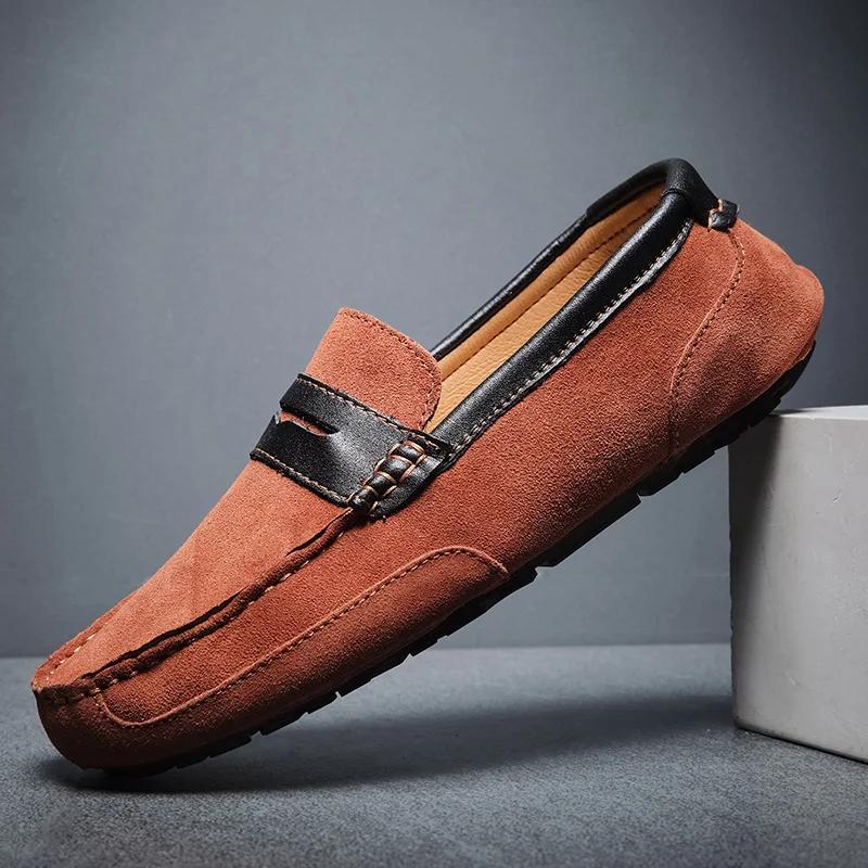 Fashion Leather Men Casual Shoes Spring Autumn Mens Loafers Shoes for Men Leather Driving Moccasins Comfy Men's Shoes