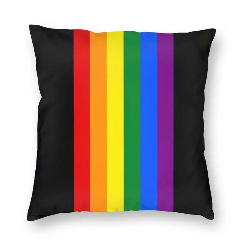 Nordische Gay Pride LGBT Regenbogenflagge Sofakissenbezug Weiche LGBTQ Lesben Wurfkissenhülle Für Wohnzimmer Heimdekoration