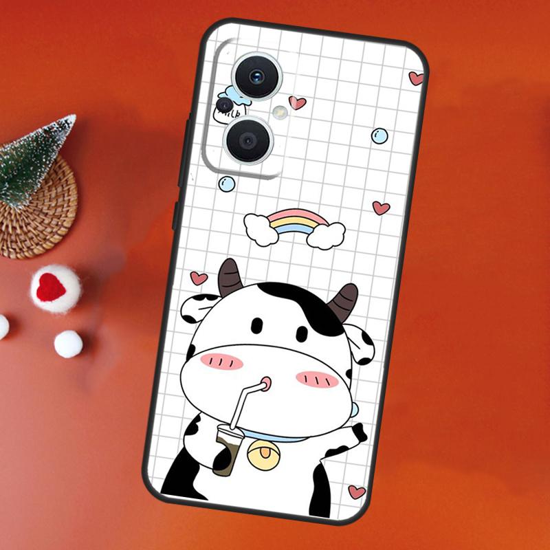 Cut Cow Case For OPPO Find X9 X8 X5 Pro OPPO Reno 11F 12F 13F 14F 7 8 Lite 10 11 12 13 14 Pro Cover