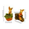 2 Pieces Rabbit Planter Outdoor Garden Ornament Creative for Terrace, Gardeners