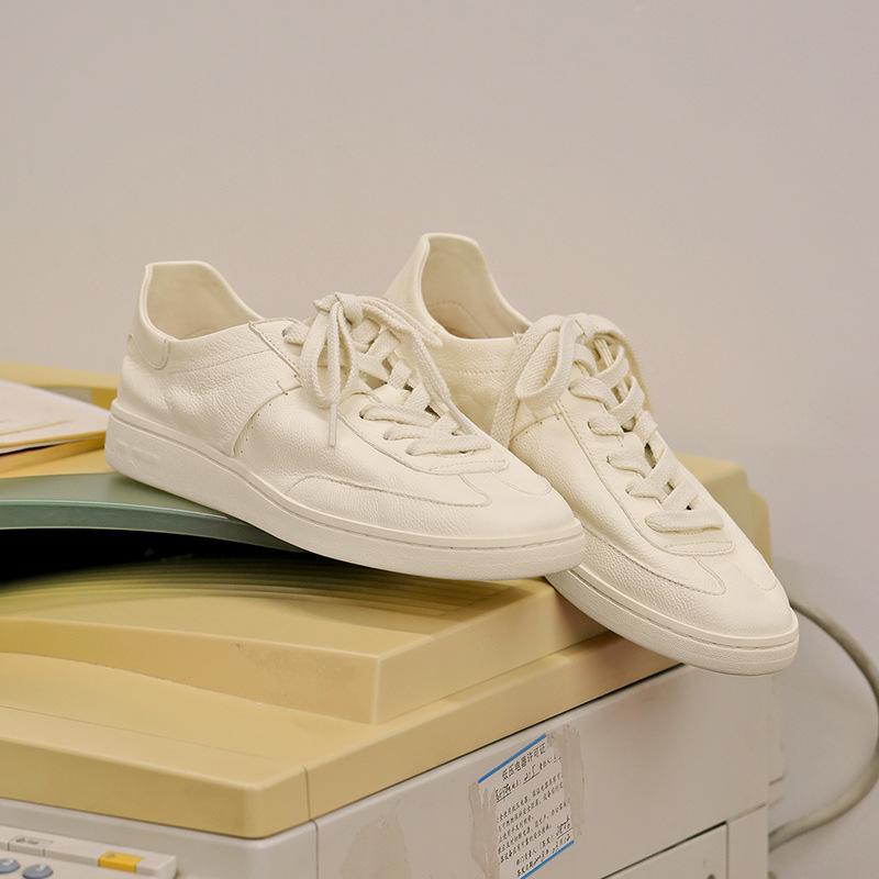White casual shoes leather summer breathable new German training shoes trendy shoes board shoes